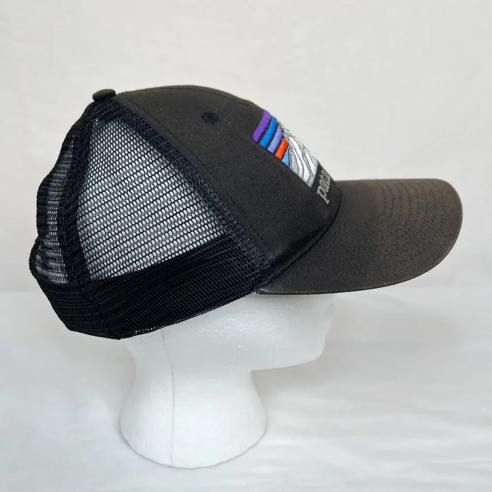 Patagonia Netplus Trucker Hat Black Bureo Mountains Snapback Mesh Recycled Nets